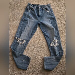 Distressed American Eagle Blue Jeans for Women